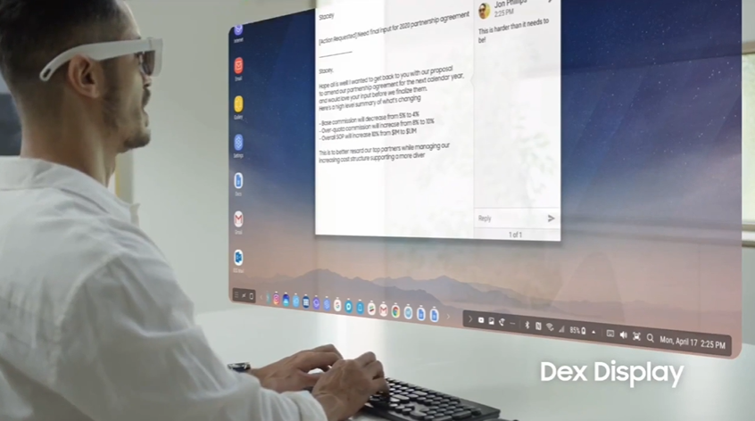 Samsung Glasses Lite Dex Display