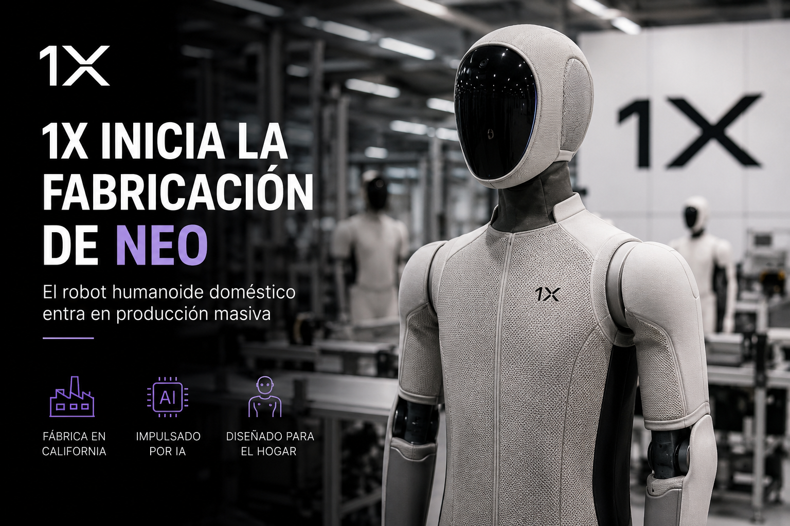1X pisa el acelerador: la fabricación masiva de NEO ya es una realidad